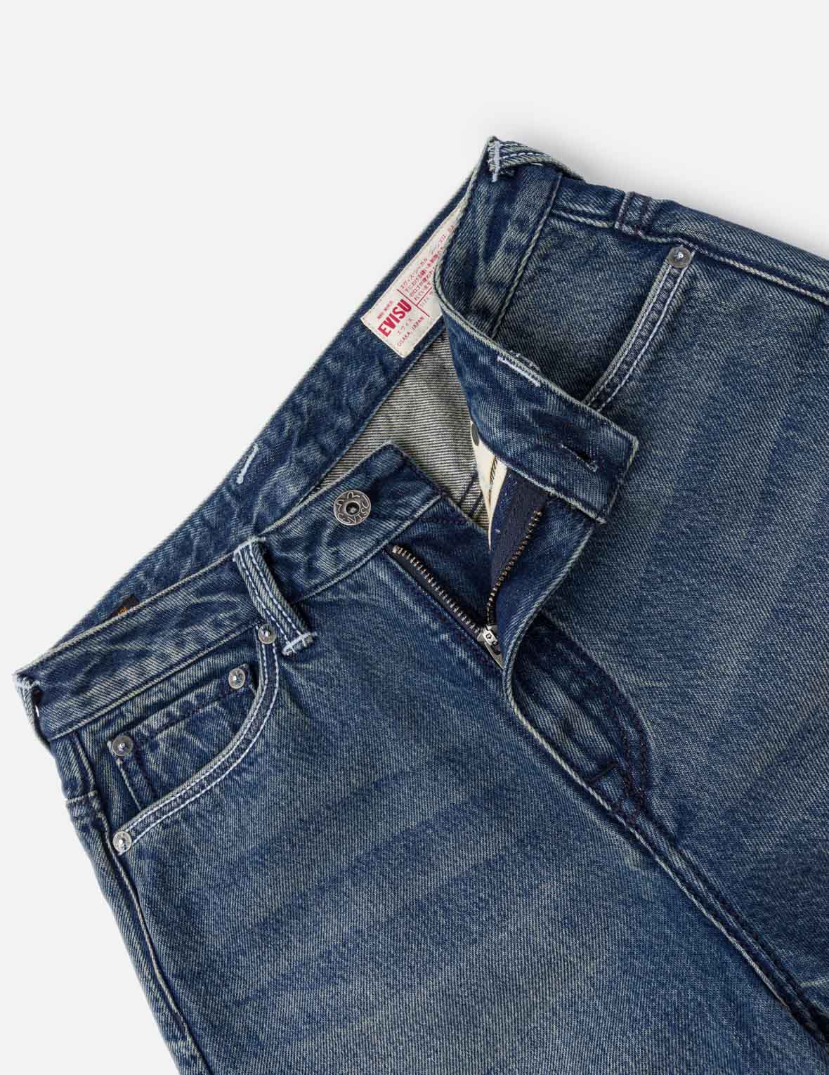 Light Blue Washed Daicock Print Jeans