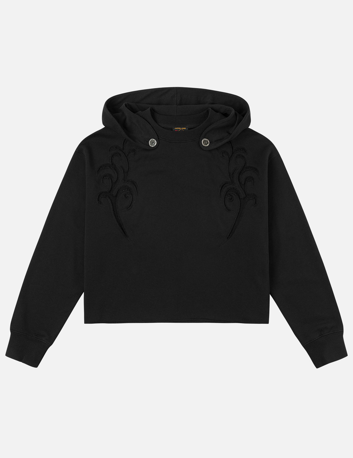 Reversed Fabric Patched Sweatshirt