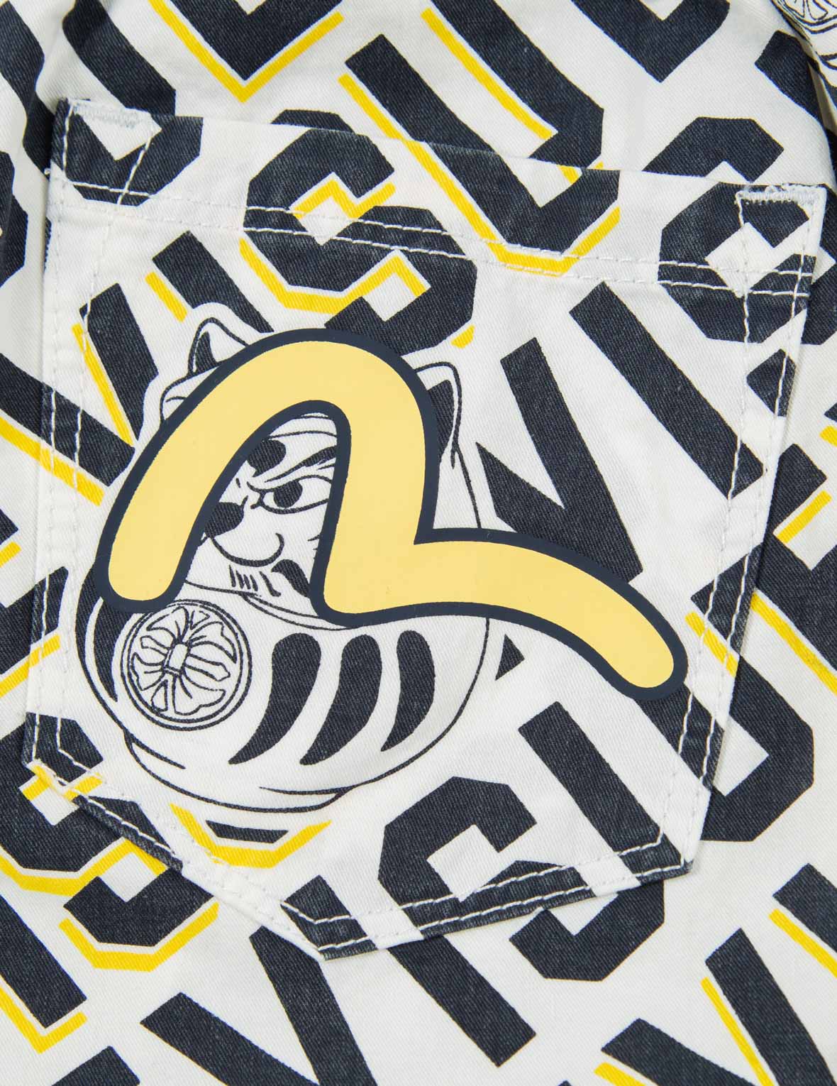 Allover Logo and Daruma Buddies Shorts