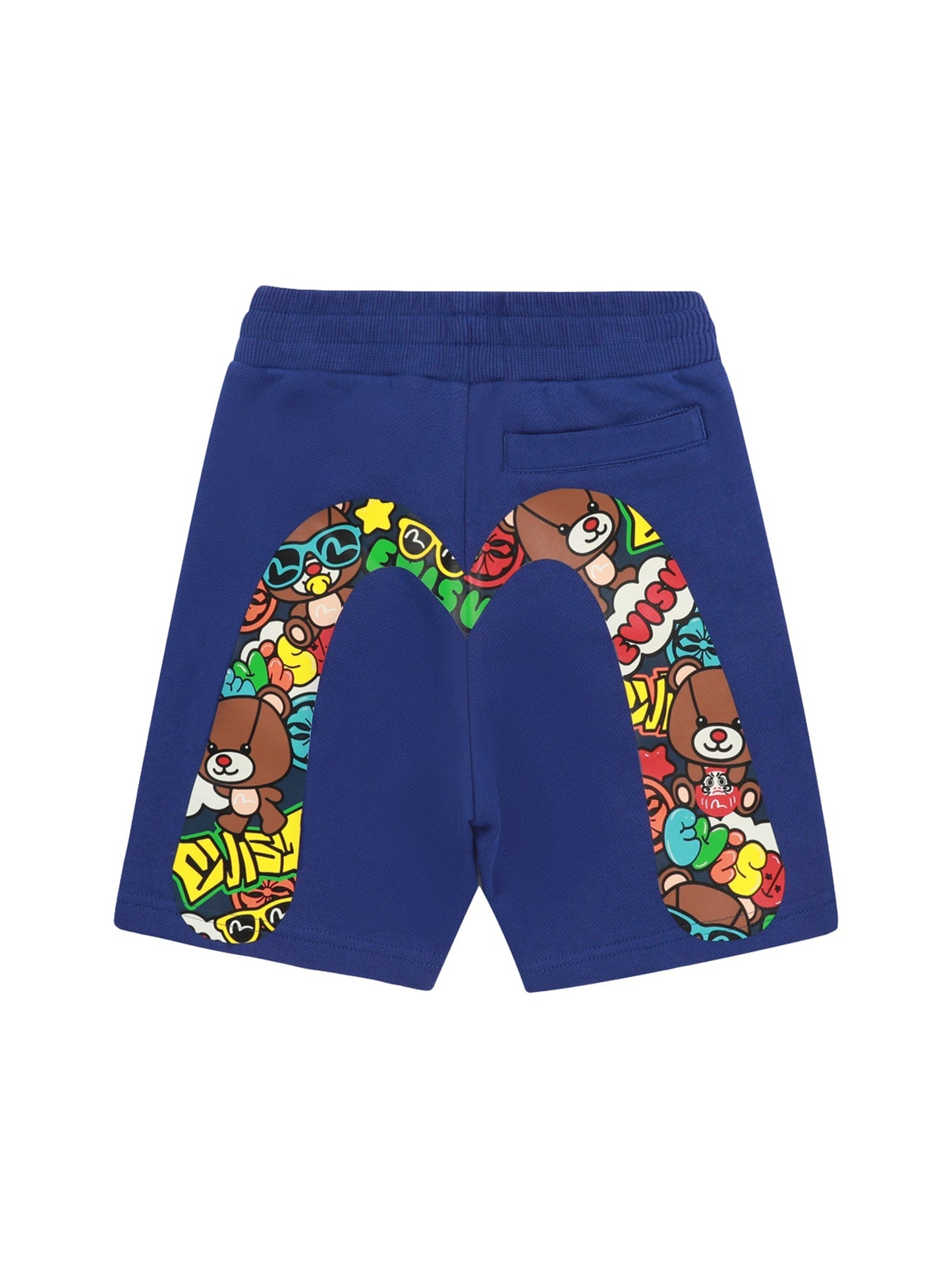 Logo and Allover Pattern Daicock Print Regular Fit Sweat Shorts