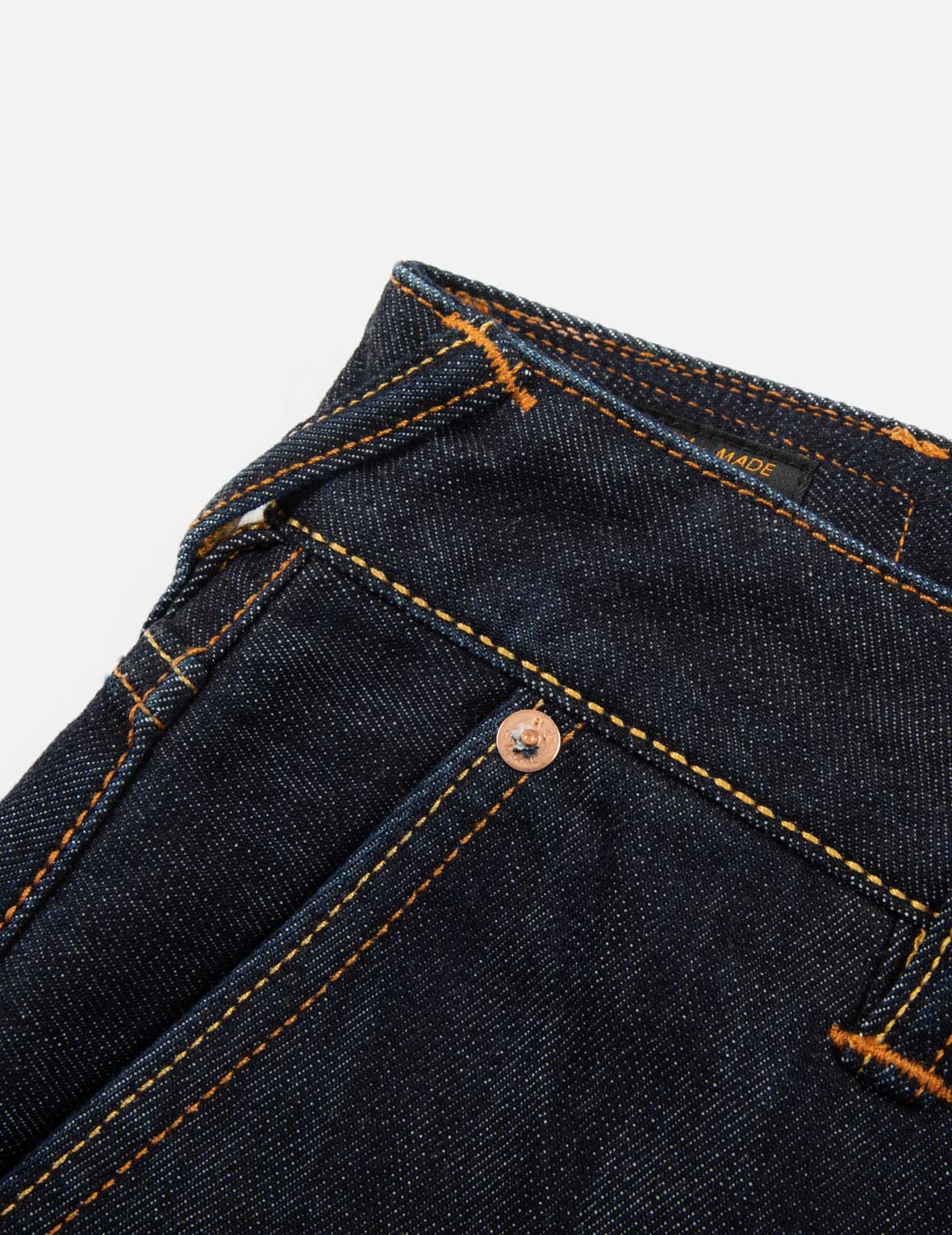 多口袋和海鷗刺繡寬版休閒束口牛仔褲
