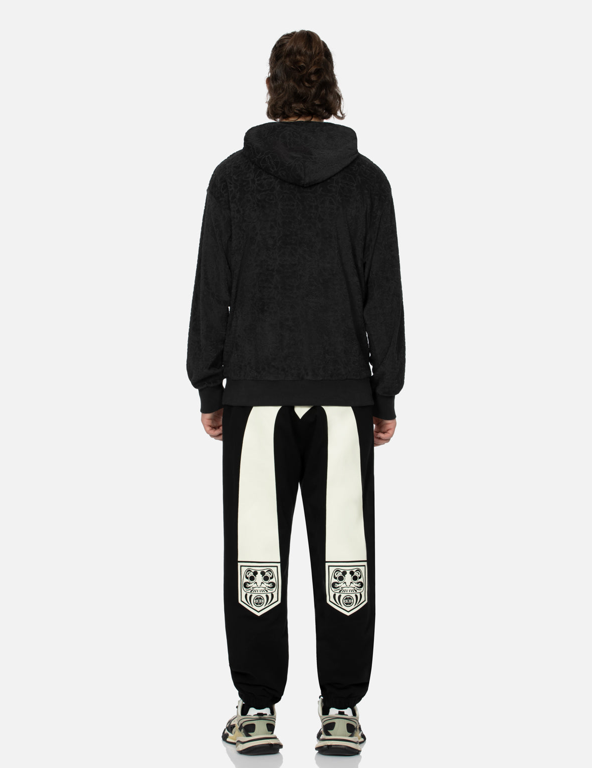 Monogram Jacquard Boucle and Seagull Embrodiery Relax Fit Hoodie