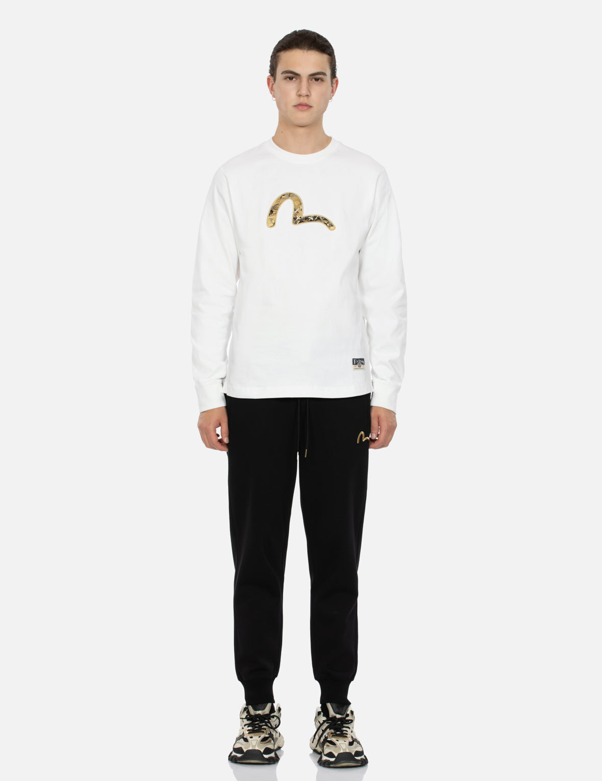 Seagull Brocade Appliqué Regular Fit Long-Sleeve T-shirt