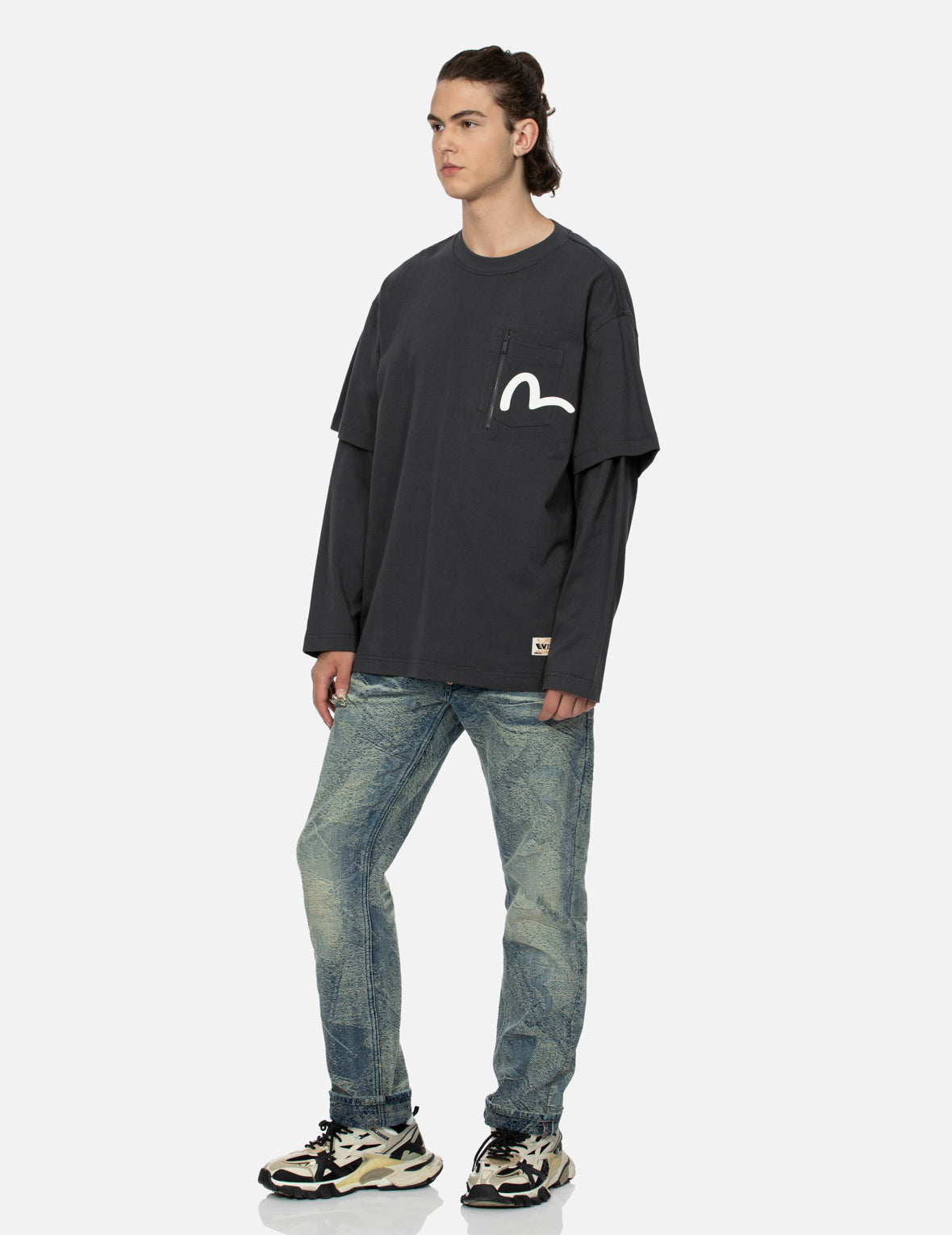 Godhead Slot Machine Print Loose Fit  Long-Sleeve T-Shirt