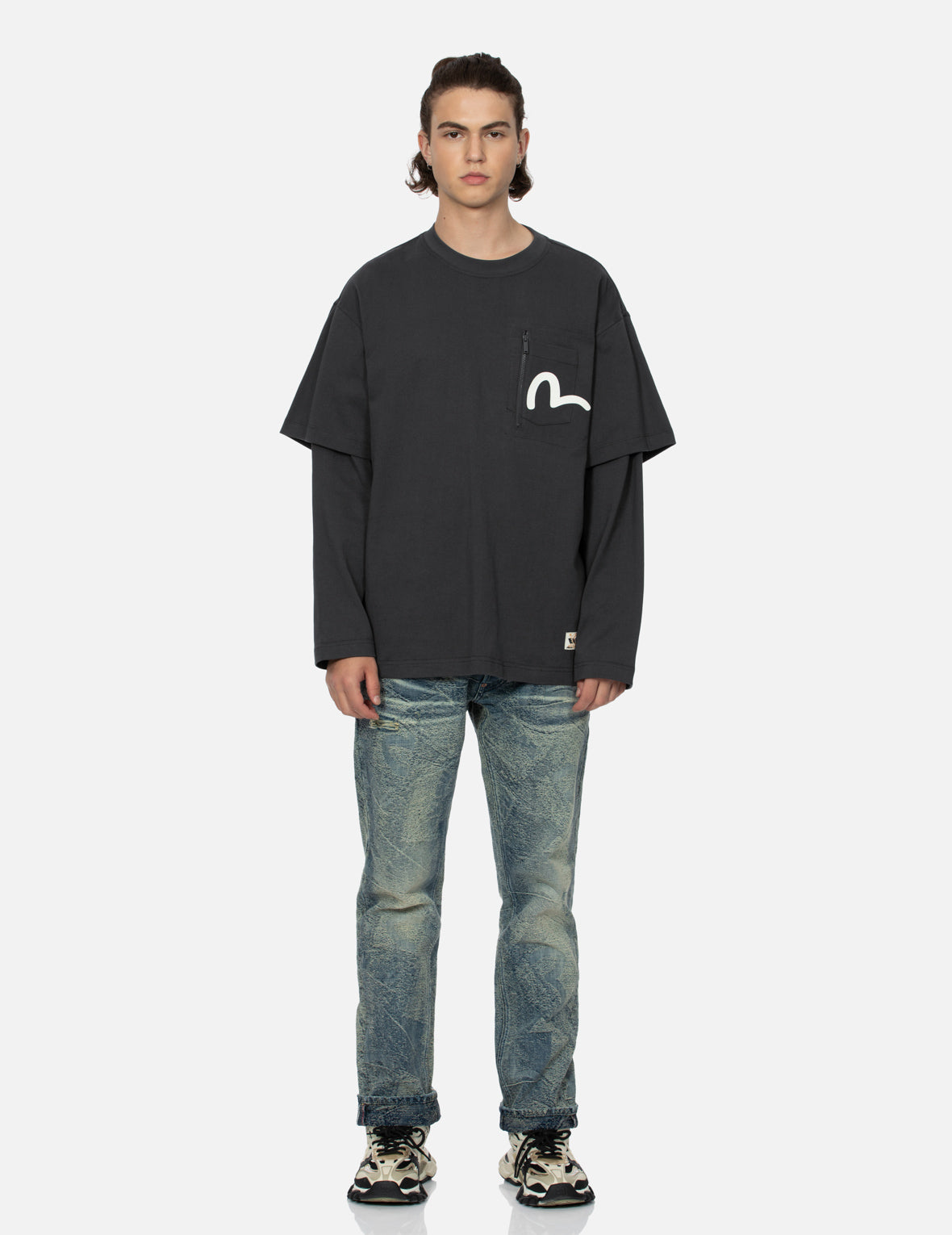 Godhead Slot Machine Print Loose Fit  Long-Sleeve T-Shirt