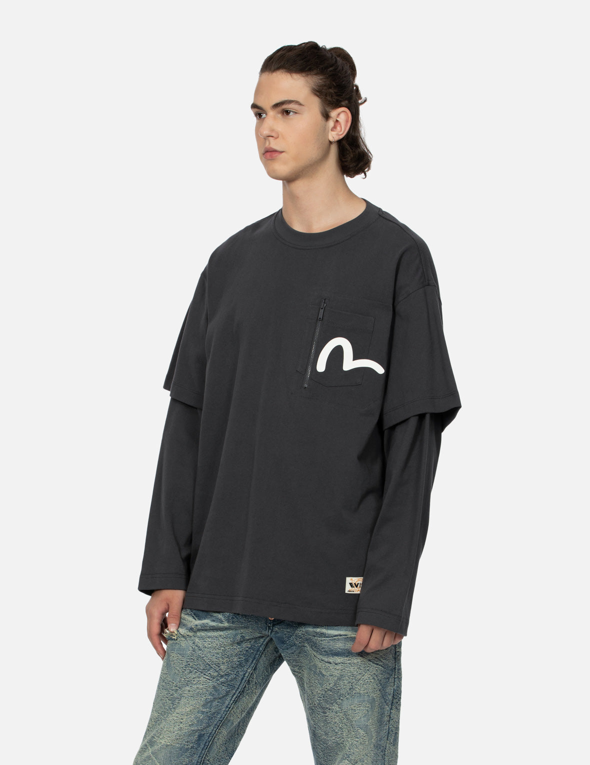Godhead Slot Machine Print Loose Fit  Long-Sleeve T-Shirt