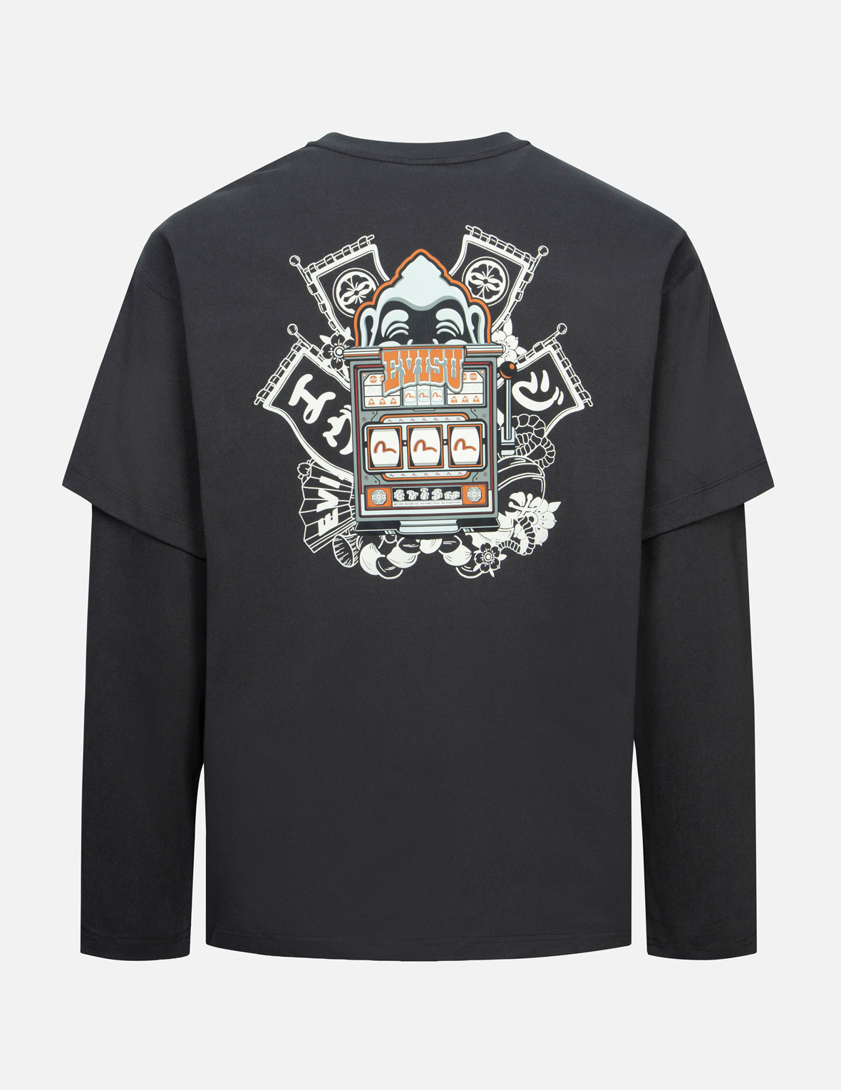 Godhead Slot Machine Print Loose Fit  Long-Sleeve T-Shirt