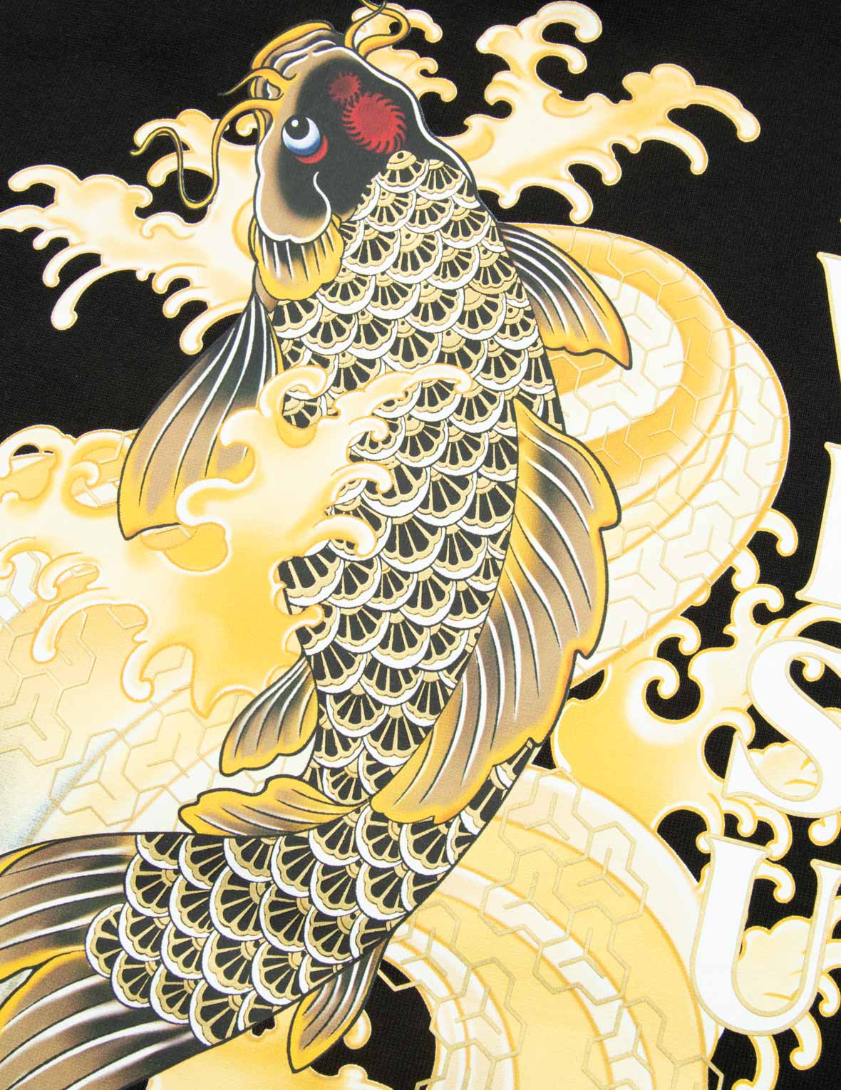 刺繡小海鷗與鯉魚印花寬版休閒T恤