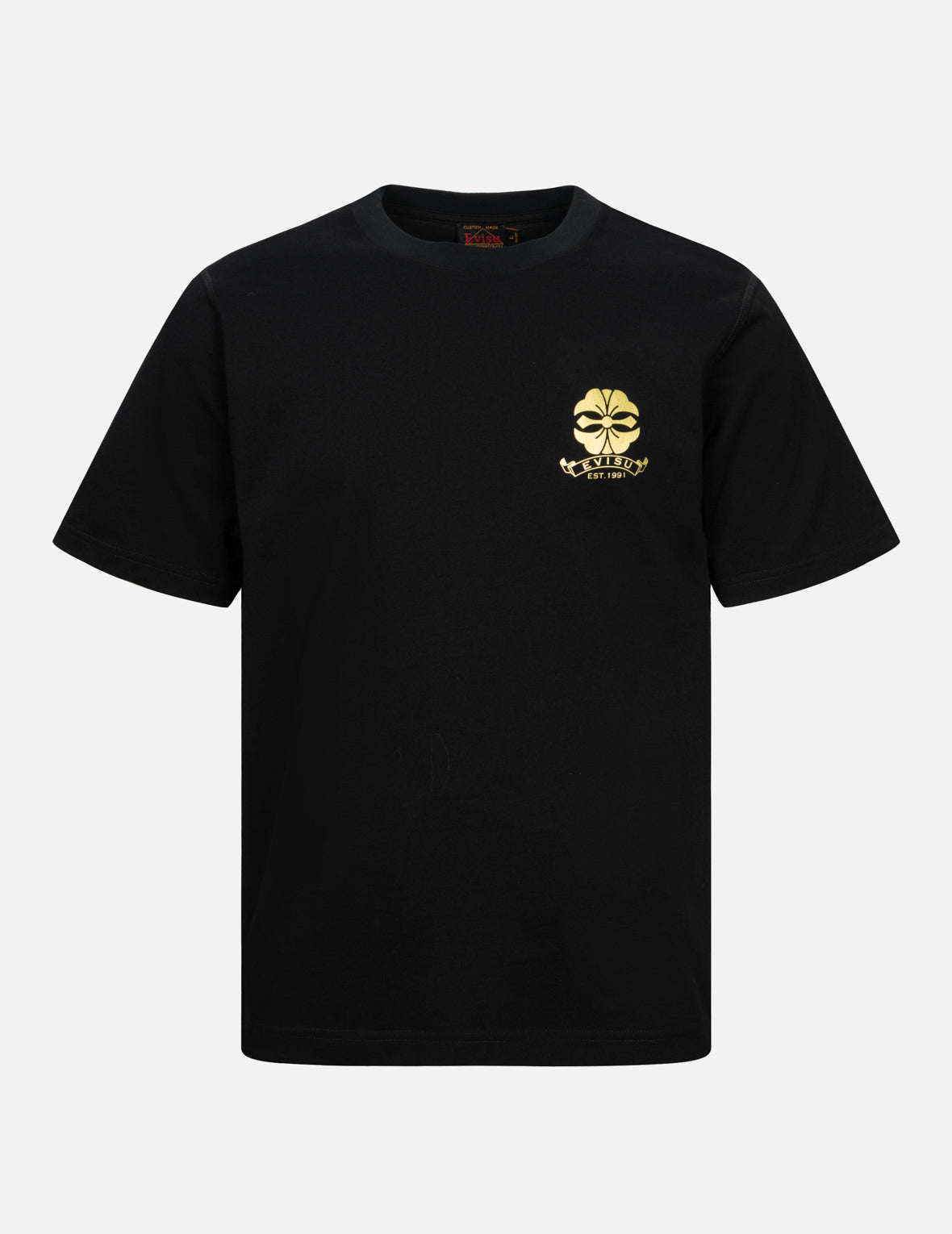 Kamon and Logo Foil Print Regular Fit T-shirt