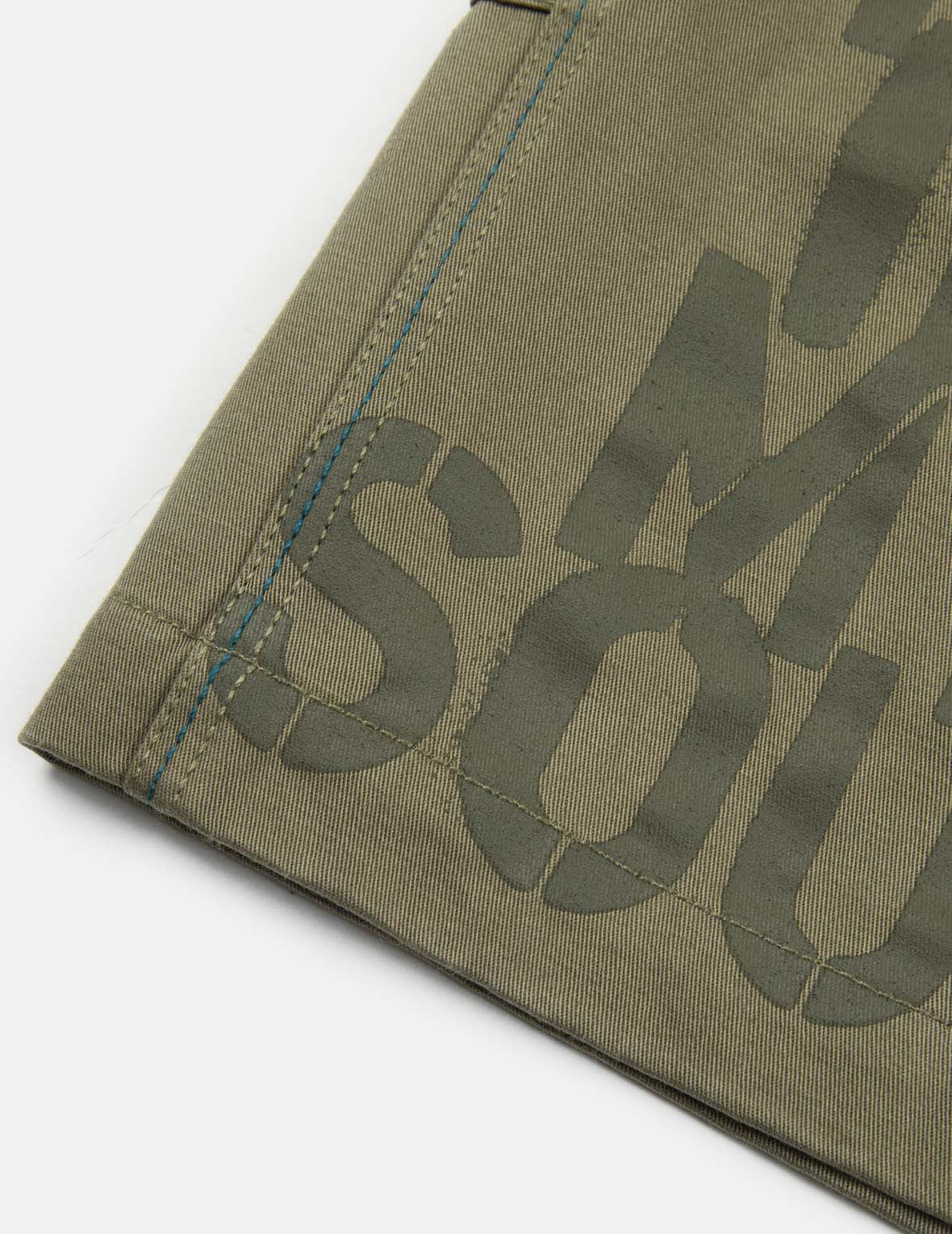 Stencil Slogan and Seagull Print Bermuda Pants