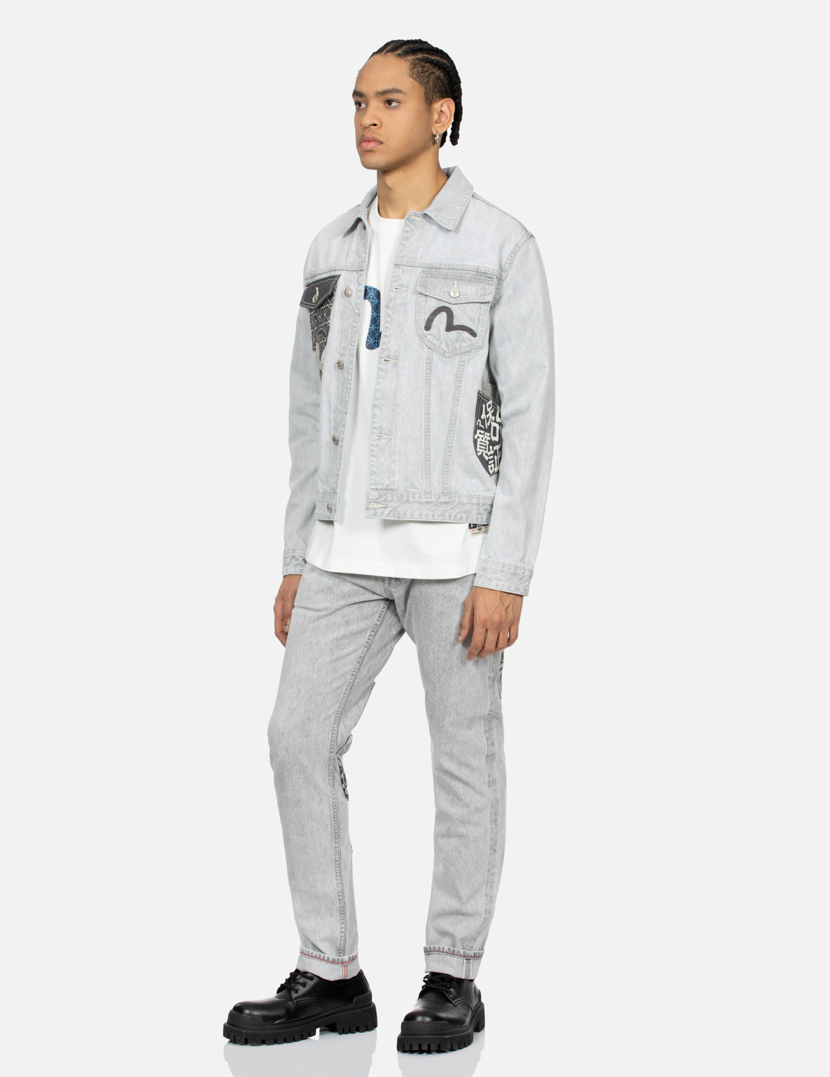 Multi-Pocket Taper Fit Denim Jeans #2017
