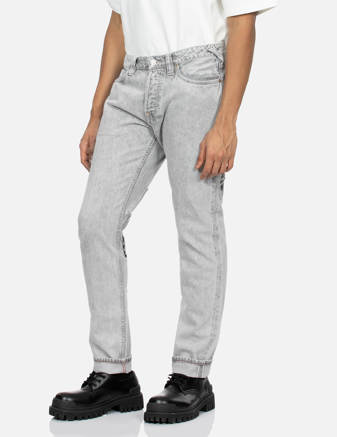 Multi-Pocket Taper Fit Denim Jeans #2017
