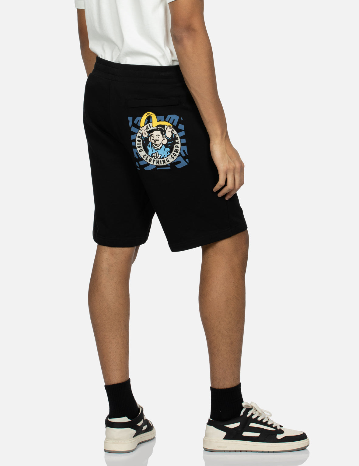 Playful Godhead Print Regular Fit Sweat Shorts