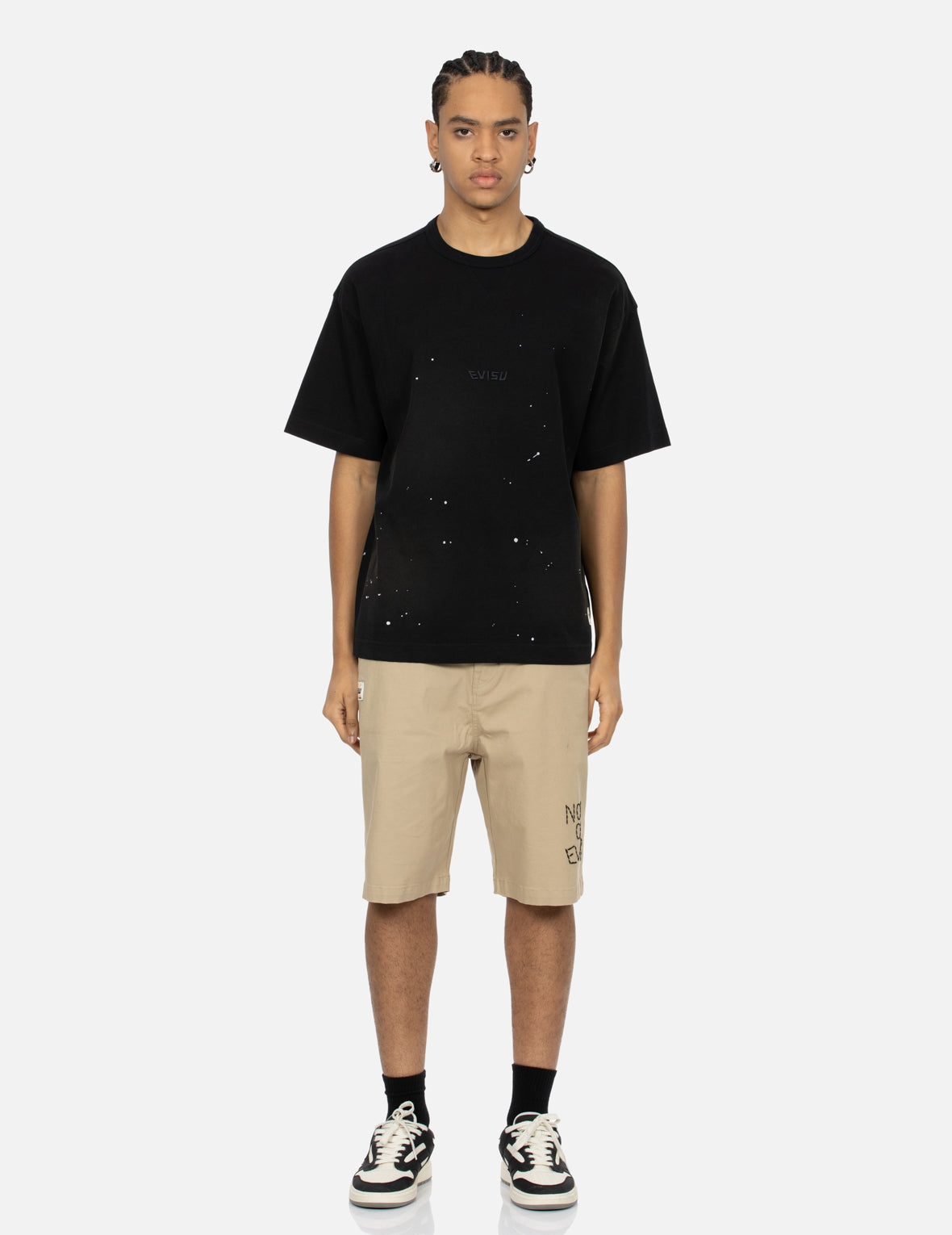 Logo Embroidery and Multi-print Loose Fit T-shirt