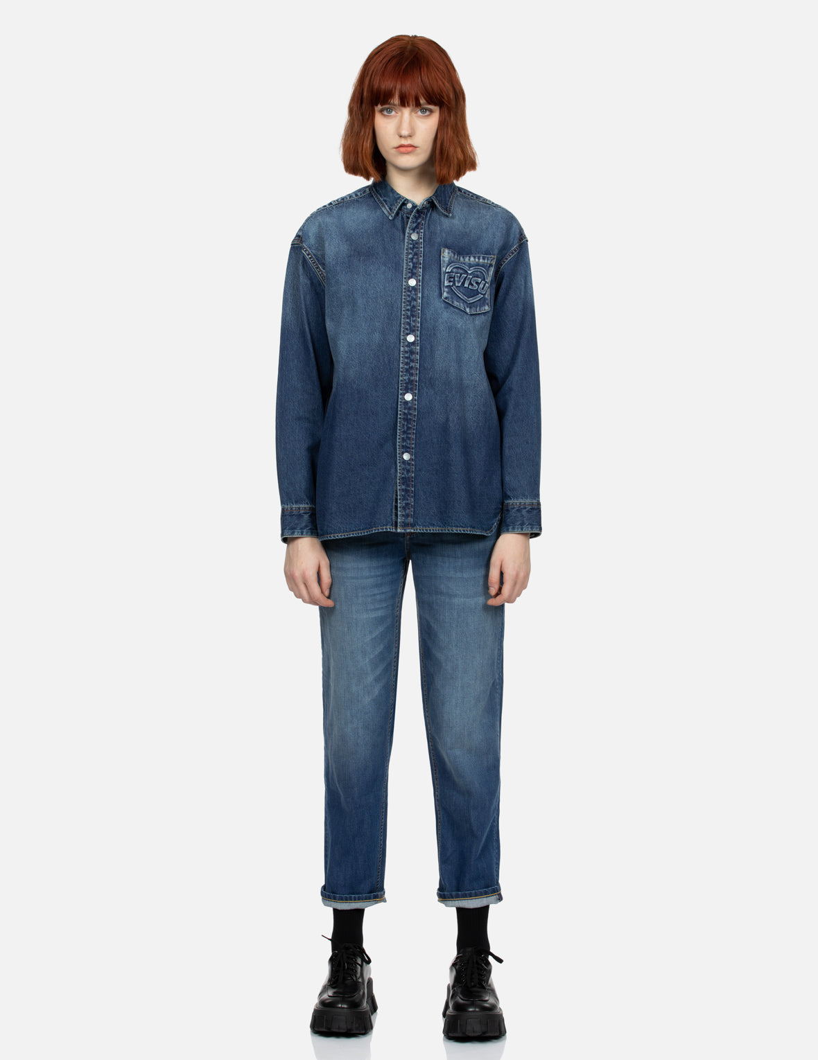 Seagul Embossed Pockets Relax Fit Jeans
